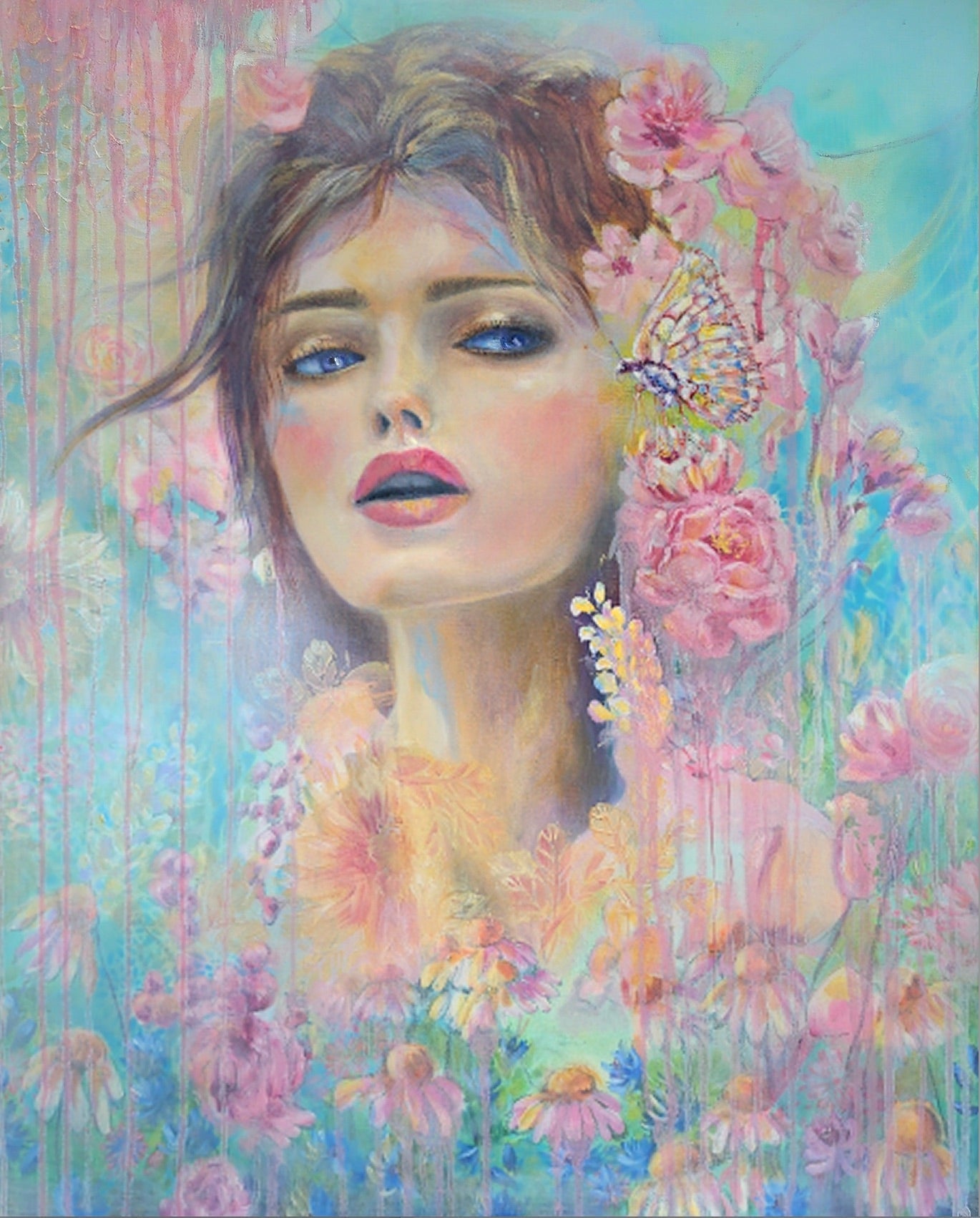 Sacred Feminine - contemporary portrait paintings by Penelope Jayne Art celebrating feminine power, beauty and spirit